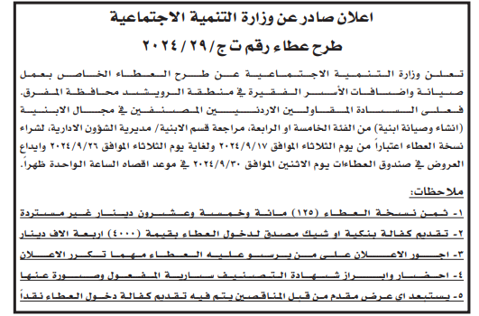 عمل صيانة واضافات الاسر الفقيرة في منطقة الرويشيد