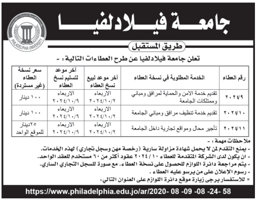 تقديم خدمة تنظيف مرافق ومباني الجامعة