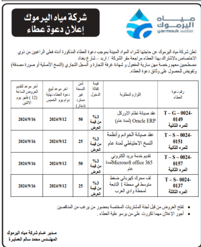 عقد صيانة الخوادم وانظمة النسخ الاحتياطي