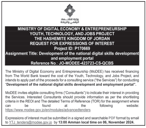 Development of the National Digital Skills Development and Employment Portal