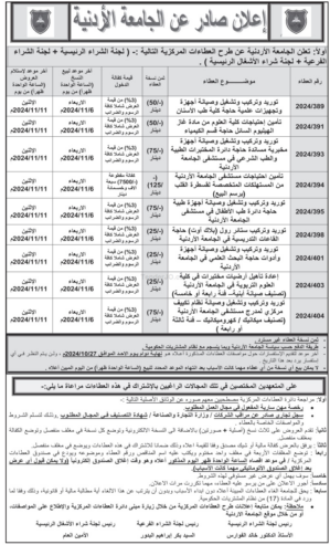 توريد وتركيب وتشغيل وصيانة أجهزة وتجهيزات علمية حاجة كلية طب الأسنان