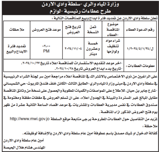 شراء مواد تنظيف ولوازمها