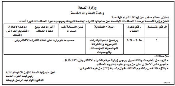 برنامج دعم المبادرات  التوعوية والمشاركةالمجتمعية  للمؤوسسات والجمعيات